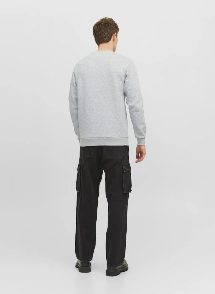 JACK & JONES  Solid Crew Neck Regular Fit Sweatshirt for Men | Best Price UAE